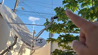 Receptor SEM SINAL? Como instalar antena mini parabólica? O sinal vem de frente ou de cima?