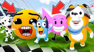 WHO IS FASTER? NEW BLUEY FAMILY vs BFDI vs FIRE IN THE HOLE in Garry's Mod!