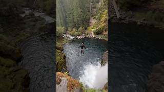 DOUBLE BACKFLIP FROM 80 FT WATERFALL #shorts