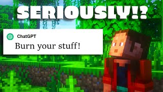 Minecraft but AI decides what I do... pt.3