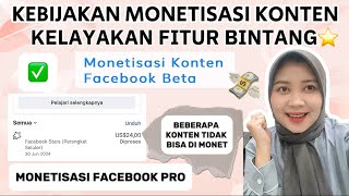 SYARAT MONETISASI FITUR BINTANG | FORMAT KONTEN YG TIDAK BISA DI MONET DI FB | DOLAR TIDAK MASUK !!