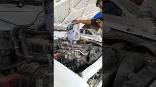 Oil up your Engine..#mechanic #engineoilchange #toyotahilux #nepalivlog #cars #goviral