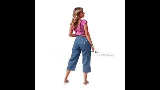 Calça jeans feminina pantacourt - Premium Loja Online #calca #jeans #feminina #pantacourt