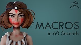 How to CREATE MACROS in ZBRUSH - 60 Second Tutorial