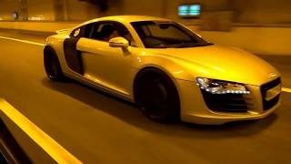 Audi R8 Speed Test in Tunnel ( With Sound )