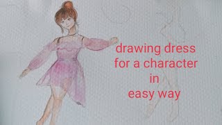 a small character dancing dress drawing video