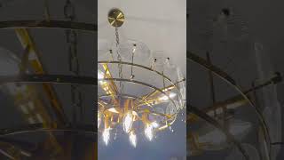 Unbox Luxury: The Modern Gold Glass Chandelier That Transforms Your Rooms!