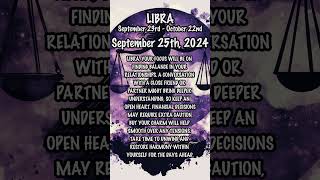 September 25th, 2024 #librahoroscope #dailyhoroscope #dailyastrologyhoroscope #zodiacupdates #libra