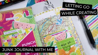 Traveler's Notebook Junk Journal with me | Letting go while creating