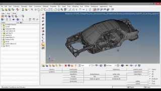 Viewing two components with Different transparencies in Hypermesh