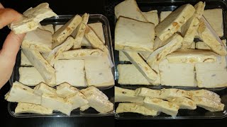 نوغا / نوكا بيضاء معلكة سهلة وناجحة بدون كليكوز وبدون طيرمومتر/nougat blanc facile