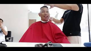 SIMPLE ARMY CUT STYLE  OF BARBERING WITH SHAVE BOTH  SIDE...