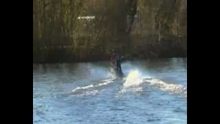 me and my son having a mess about on jetskis my son was 13 , many years ago