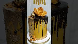 Customized Birthday Cake (Edible Gold Leaf)