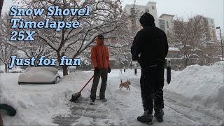 Snow Shoveling Timelapse - Boulder, CO - 11/26/19