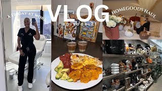 VLOG 21 | WEEKEND VLOG | COME TO WORK WITH ME | HOMEGOODS FALL HAUL | SURGICAL TECH