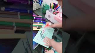 My little brother destroys all my 🎨  stuff #kids art #youtube