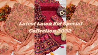 Eid Collection Embroiderd Lawn Suit || Hand Made Embroidery Suit New Design 2022 || Casual Wear Suit