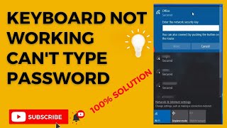 Keyboard Not Working Can't Type Password \\ Fix Some Keys