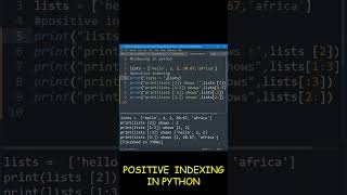 positive index  python