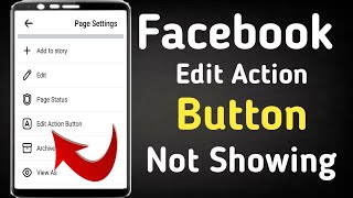 Facebook Edit action Button Option not Showing||How to fix Edit action button on Facebook