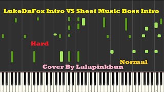 Sheet Music Boss Intro VS LukeDaFox Intro | Difficulty comparison! | Piano tutorial