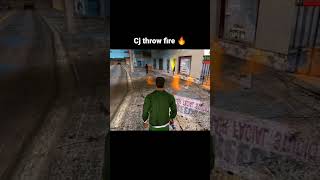 Gta San Andreas cj thrown the fire 🔥#short #gtaonline #online #short