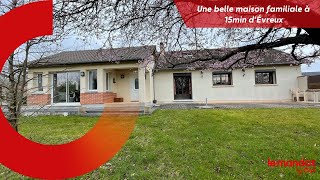 À VENDRE - Une maison familiale et chaleureuse à 15min d'Évreux