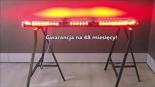 Belka sygnalizacyjna OPTIMA 60, 3LM, 20ML, 120 cm, CT, led:czerwony, 12/24V - STROBOS