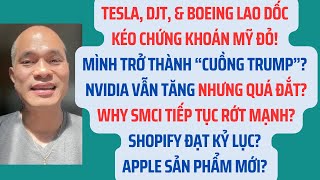 Tesla, DJT,  & Boeing lao dốc kéo ck Mỹ đỏ! Mình trở thành cuồng Trump? NVDA, SMCI, Apple?