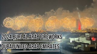 Burj AL Arab Dubai Fireworks Show|| Celebrated the new year 2024 in Dubai 🇦🇪