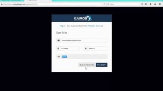 Регистрация в компании Kairos Technologies