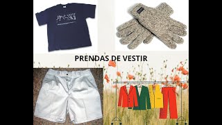 VOCABULARIO PRENDAS DE VESTIR