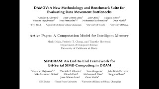 Seminar in Computer Architecture - S5: DAMOV, Active Pages & SIMDRAM (Fall 2023)