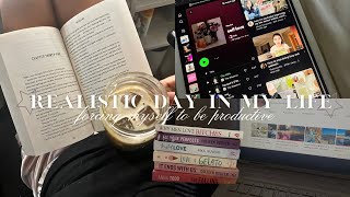 realistic day in my life| lots of cleaning, work, journaling & more!