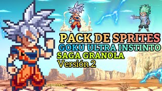 PACK DE SPRITES DE GOKU ULTRA INSTINTO (SAGA GRANOLA MANGA) VERSIÓN 2, CREADO POR MI (SPRITES HD)