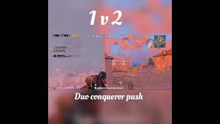 Duo conqueror push pubg season 18 | 1 v 2 clutch |  Duo conqueror lobby 1 v 2 #shorts #pubgshorts