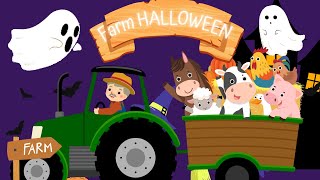 Halloween Farm Animal Song | Fun & Festive Barnyard Animals Singing | Learn Farm Animal Sounds"