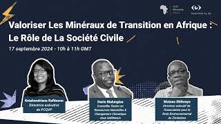 Valoriser Les Minéraux de Transition en Afrique : Le Rôle de La Société Civile