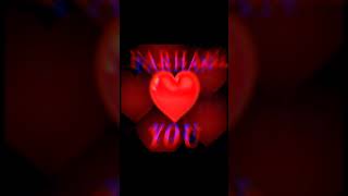 farhan name with loving heart video || farhan name with heart sticker || farhan loving name #shorts