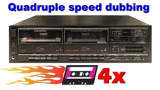 Cassette deck with QUADRUPLE-SPEED dubbing! - Realistic SCT-85