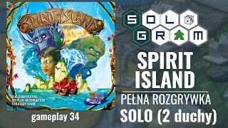 Spirit Island | pełna rozgrywka solo | 2 duchy | zasady gry | gameplay 34