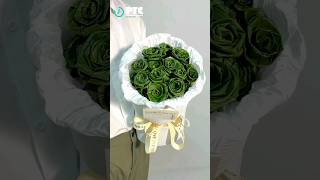 DIY Leaves Bouquet || Easy Rose Bouquet with Green Leaves 💐💐#trending #viral #ytshorts #craft #new