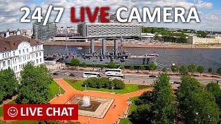 LIVE CAMERA Russian Cruiser Aurora St.Petersburg Russia Россия онлайн Санкт-Петербург крейсер Аврора