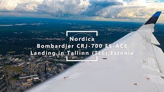 Посадка Bombardier CRJ-700 авиакомпании Nordica в Таллине