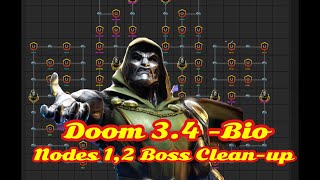 Doom III Raids | Doom 3.4 | Bio Nodes 1 and 2 One Shot, Boss Try | Doom 3.4 | Marvel Strike Force