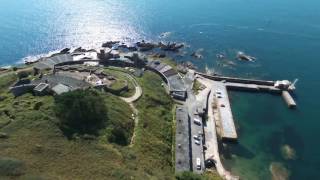 May 2015 Drone flight up the cliff from Fort Bovisand