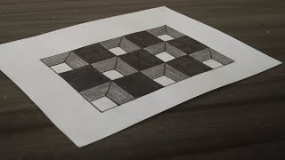 3D Drawing Step By Step 😊 | 3D Illusion 😍 #viralvideo