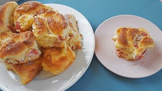 Rolinhos de cheesecake de morango (pão doce)