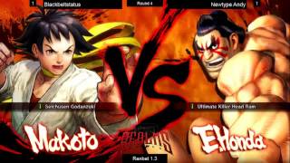 Realms Games USF4 Ranbat 1.3 Round 4 Blackbeltstatus vs Newtype Andy